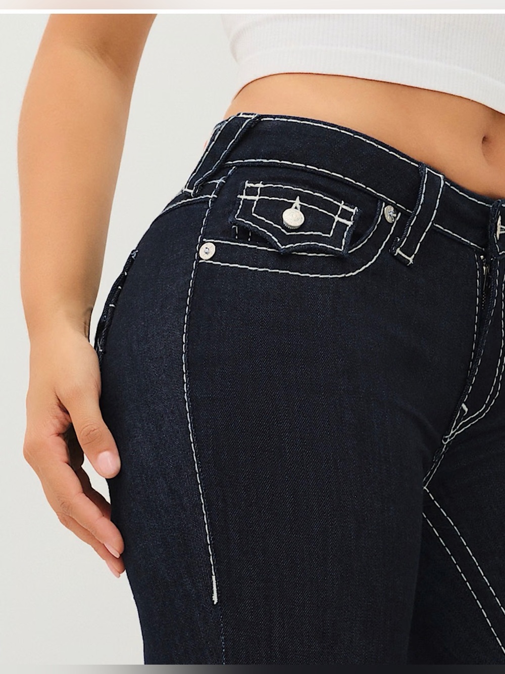 TRUE RELIGION JENNIE BIG T CURVY SKINNY JEAN! - Picture 6 of 11
